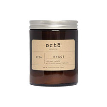 Load image into Gallery viewer, Hygge candle (Cinnamon, Orange, Clove) essential oil candle 180ml amber jar
