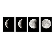 Load image into Gallery viewer, Wieco Art Moon Large Modern Giclee Canvas Prints Artwork Abstract Space Pictures Paintings on Stretched and Framed Canvas Wall Art Ready to Hang for Living Room Home Office Decorations
