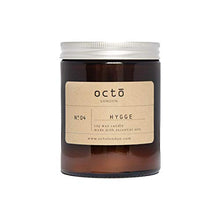 Load image into Gallery viewer, Hygge candle (Cinnamon, Orange, Clove) essential oil candle 180ml amber jar
