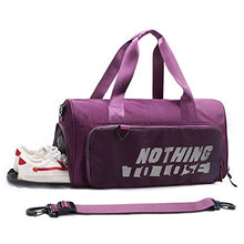 Load image into Gallery viewer, ITSHINY Gym bag Womens Men - Sports Bag Dry Wet Separated, Training Bag Sports Duffels with Shoes Compartment Waterproof and Lightweight for Sport, Yoga, Travel, Fitness, Overnight Weekend Purple
