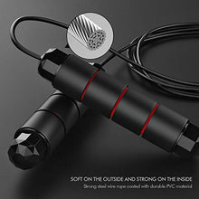 Load image into Gallery viewer, FITFORT Skipping Rope Adult - Fitness Jump Rope, Tangle Rapid Speed Skipping Rope Cable with Ball Bearings，for Women, Men, and Kids, Adjustable Steel Skipping Rope with Foam Handles for Home Fitness
