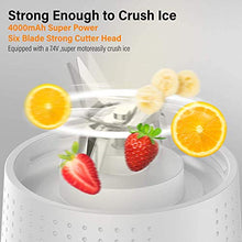 Load image into Gallery viewer, Lahuko Portable Blender Personal Mini Blender Ice Blender Juicer Cup for Juice Crushed-ice Smoothie Shake, Six Blades, USB Rechargeable, Waterproof Blender for Outdoors, Home, Office
