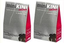 Load image into Gallery viewer, miniKini Organic Colour Permanent Dye For Pubic Bikini Hair Dark Brown Ladies Twin-Pack
