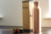 Load image into Gallery viewer, Kosdeg Copper Water Bottle 1 Liter / 34 Oz Extra Large - An Ayurvedic Pure Copper Vessel - Drink More Water, Lower Your Sugar Intake And Enjoy The Health Benefits Immediately
