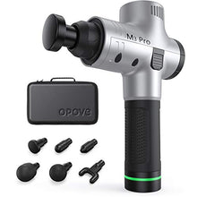 Load image into Gallery viewer, OPOVE Massage Gun Muscle Massager Deep Tissue Percussion Portable Handheld Electric Body Massager Sports Drill Super Quiet Brushless Motor Cordless for Muscle Deep Relaxation, opove M3 Pro Silver
