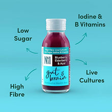 Load image into Gallery viewer, No.1 Living Kombucha Drink Health Shots - Blueberry, Elderberry &amp; Acai - 10 x 60ml Bottles - High Fibre, Live Cultures, Low Sugar, Vegan - Supporting Gut &amp; Brain Health
