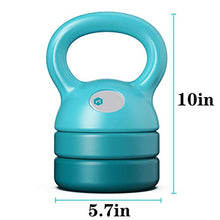 Load image into Gallery viewer, HUEP Kettlebell, Adjustable Detachable Weights Set (5-11LBS) PP Coated Strength Training for women, Free Weights Set Ladies body building Kettle Bell Weight（Green
