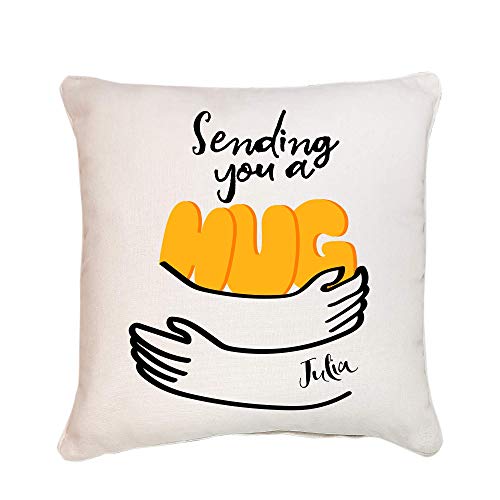 Sending you a hug cushion cover/Friends, soul sisters, auntie, grandma, mum gift/Think positive/Self-isolation present