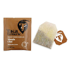 Load image into Gallery viewer, Taka Turmeric Tea, Organic Masala Chai, Individually Wrapped Turmeric Chai Tea Bags, High Dose of Turmeric, Certified Organic by Soil Association (1 x Carton (15 Tea Bags))
