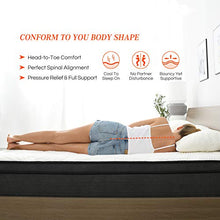 Load image into Gallery viewer, Sweetnight Double Mattress in a Box, 10 Inch Plush Pillow Top Spring Hybrid Mattress, Gel Memory Foam for Sleep Cool, Motion Isolating Individually Wrapped Coils, Medium-Firm Feel, 135 x 190 cm
