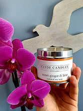 Load image into Gallery viewer, Clyde Candles Sweet Ginger &amp; Lime Scented Candle Tin
