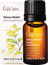 Load image into Gallery viewer, Gya Labs Stress Relief Essential Oil Blend - Rose Geranium and Ylang Ylang for Stress Relief and Calming Relaxation - 100 Pure Therapeutic Grade Aromatherapy Essential Oils Blends for Diffuser - 10ml
