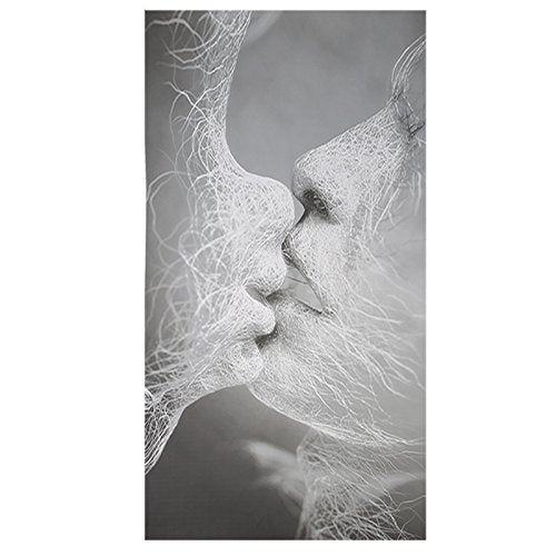 Create Idear Black & White Love Kiss Abstract Art Canvas Painting Wall Art Picture Print Decoration 100cm X 60cm