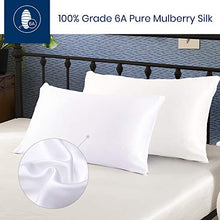 Load image into Gallery viewer, LilySilk 100 Pure Mulberry Silk Pillowcase Cover for Hair with Cotton Underside Charmeuse Hypoallergenic 1pc White Standard 50x75 cm 19 Momme 30-day Gurantee Bag Package
