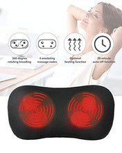 Load image into Gallery viewer, Back Massage Pillow with Heat Deep Shiatsu Massage for Back Neck and Shoulders Tissue Kneading Massager Fast Heating and Auto Shut Off, Use at Home and Office Gifts for Friends
