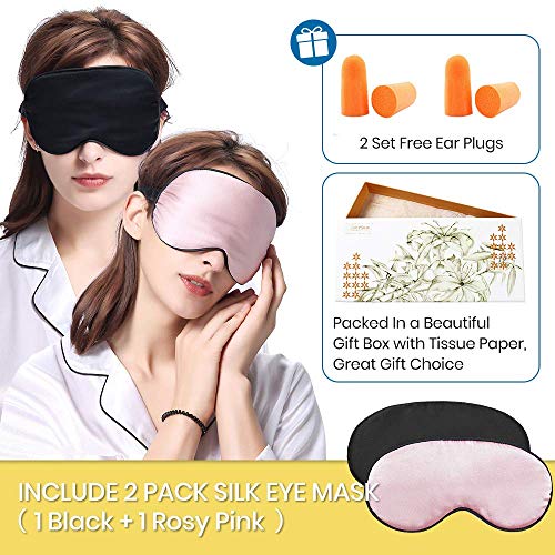  LILYSILK 100% Silk Sleep Mask-Blindfold with Elastic