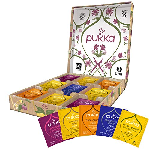 Pukka Herbs Organic Herbal Tea Selection Box, Get Well Soon Gift or Birthday Present (45 Sachets)