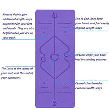 Load image into Gallery viewer, Aoweika Yoga Mat with Body Alignment System, Non Slip Thick Pilates Mat, TPE Fitness Mat, Home Workout Mat with Strap and Mesh Bag, Perfect for Yoga, Pilates and Gymnastics(183 x 61 x 0.6cm)
