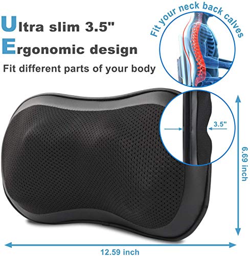 RENPHO Back Massager with Heat, Shiatsu Massage Pillow with Deep Tissue  Kneading for Neck Lower Back Shoulder, Relaxation Gifts for Mom Dad, Use at  Home Office