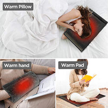 Load image into Gallery viewer, Hand Warmer Heating Pad with Power Bank Soft Flannelette Cloth Material Fast Heating USB Charging Has Automatic Power-Off Mode (Grey)
