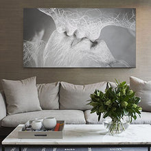 Load image into Gallery viewer, Create Idear Black &amp; White Love Kiss Abstract Art Canvas Painting Wall Art Picture Print Decoration 100cm X 60cm
