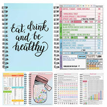 Load image into Gallery viewer, Calorie Counting Food Diet Diary Log Planner A5 Wired Bound Journal Weight Loss Wellness Fruit Health 7 Week Duration Blue with Stickers[48] 2021

