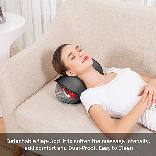 VIKTOR JURGEN Neck Massager with Heat,Shiatsu Shoulder Back Massager  Electric Back Neck Massage Pillow, 3D Deep Tissue Kneading Massagers for  Neck,Back,Foot,Leg ,Gifts for Mom/Dad/Women/Men 