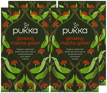 Load image into Gallery viewer, Pukka Ginseng Matcha Green, Organic Green Herbal Tea with Sencha (4 Pack, 80 Tea bags)
